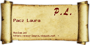 Pacz Laura névjegykártya